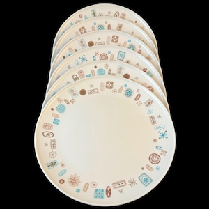 Vintage Melmac Dinner Plates, Set of 6 Malibu Ware Plastic Melamine Dishes, Mid Century Atomic Design like Del Mar, RV, Picnics, Camping