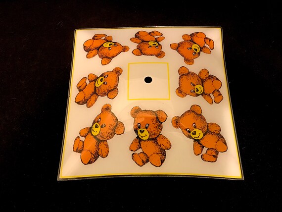 Vintage Kids Ceiling Light Shade Teddy Bears Mid Century Canada Vintage Kids Ceiling Light Shade Teddy, Teddy Bear Light Shade