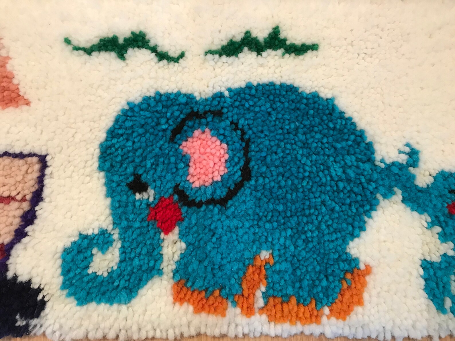 Vintage Latch Hook Noah's Ark Wall Hanging Lion Etsy