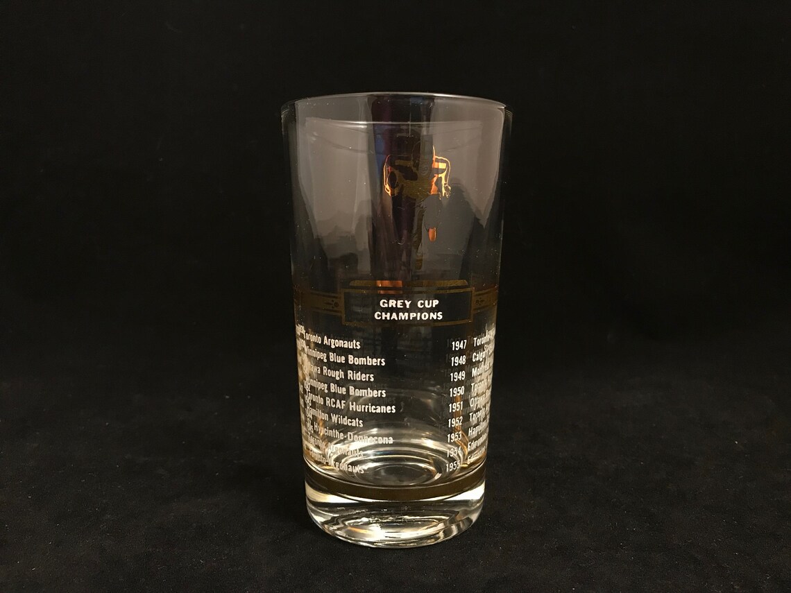 Vintage Highball Glasses Canadian Sports Champions Canada Etsy