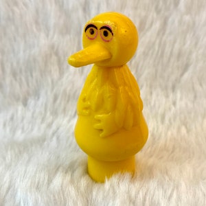 Vintage Fisher Price Big Bird Figure, Sesame Street Little People Figurine, 1980's Toy