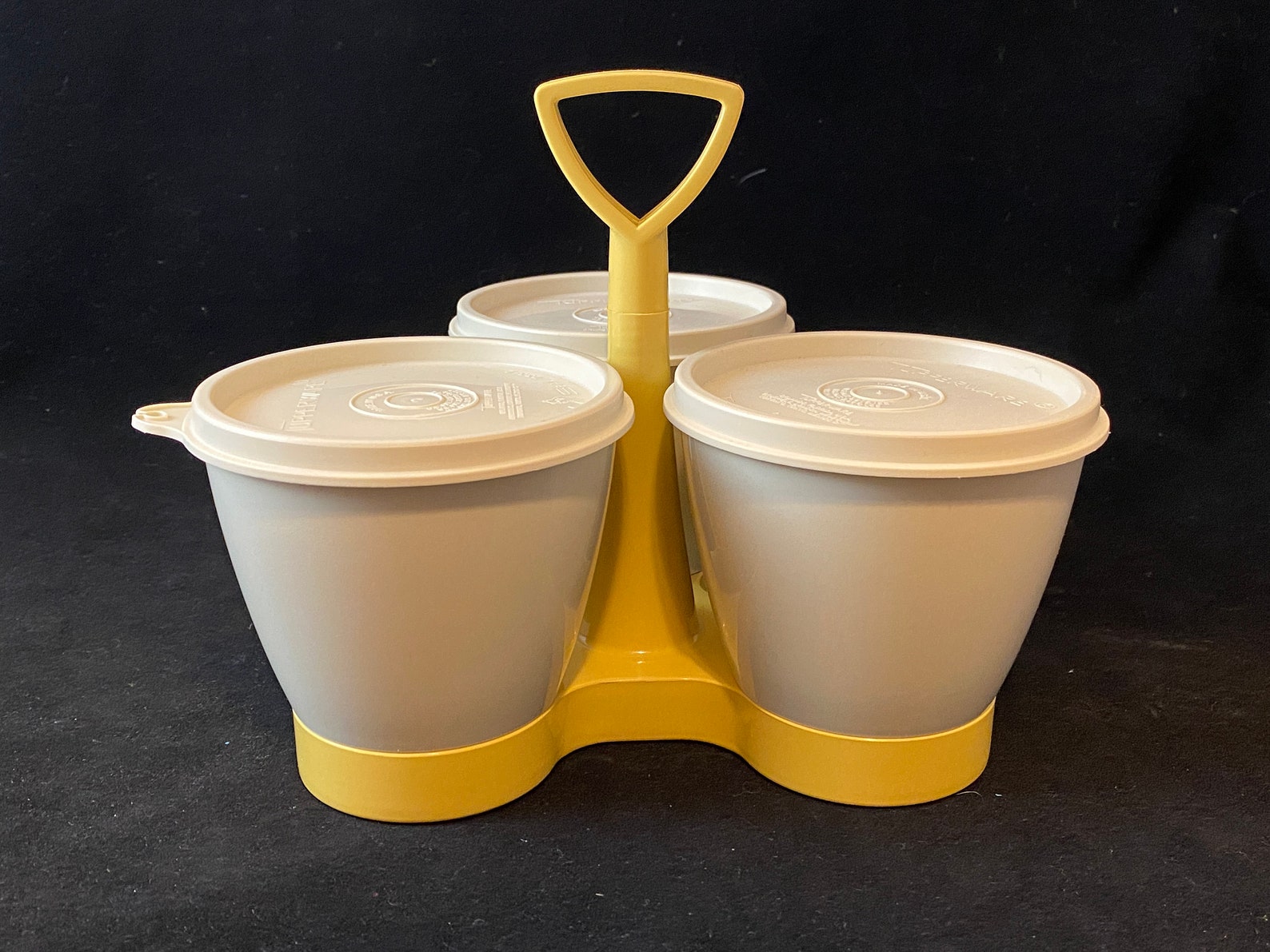 Vintage Tupperware Condiment Caddy Salad Dressing Container Etsy