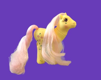 Vintage My Little Pony, Rosedust, NO WINGS, Flutter Ponies, G1 Hasbro, 1980's Toy