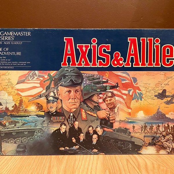 Vintage Axis and Allies Board Game, World War II History, Strategy, 1984 Milton Bradley Gamemaster Series
