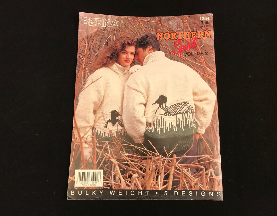 Vintage Sweater Knitting Pattern Book Sweaters Bernat Etsy