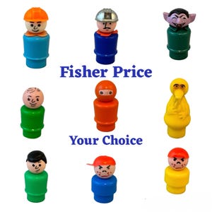 Vintage Fisher Price Little People Figures, 1970's Plastic Toys, Figurines, CHOOSE ONE