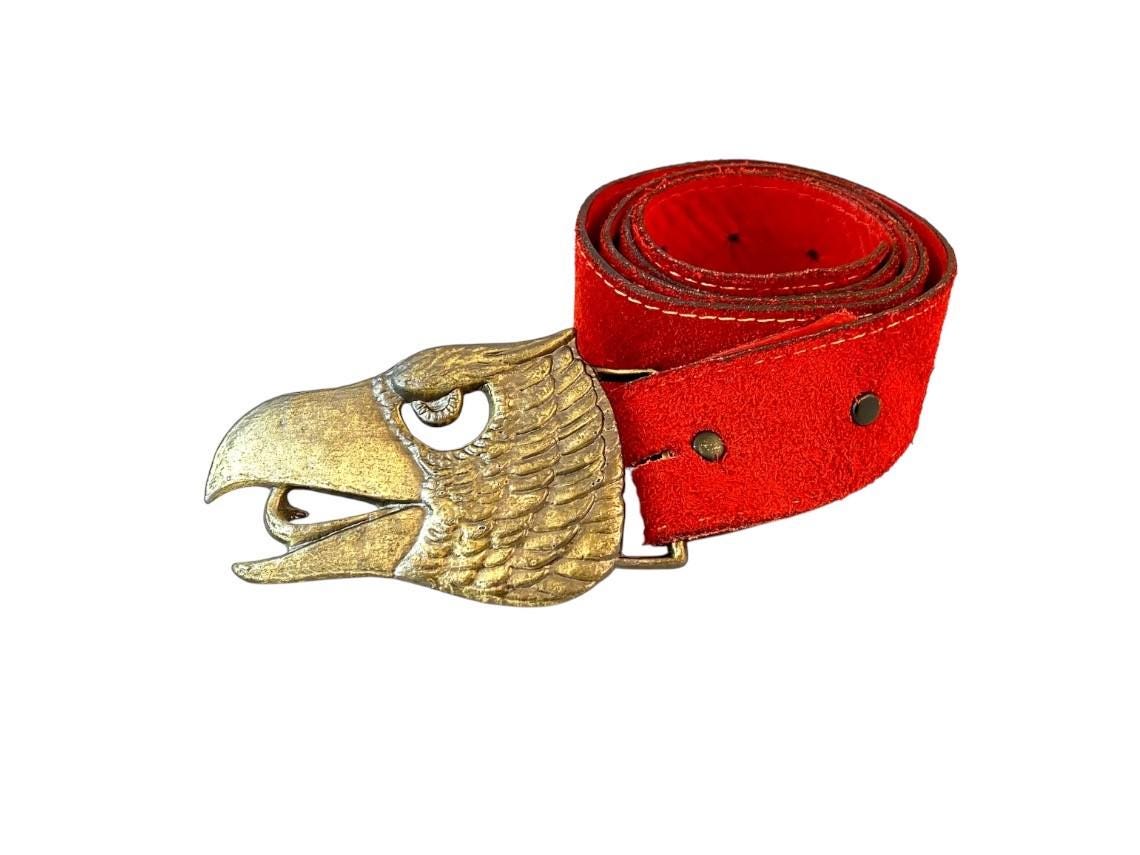 Boucle De Ceinture Homme Aigle En Vol - Laiton Massif - Style Baron 1979 - Occasion Vintage