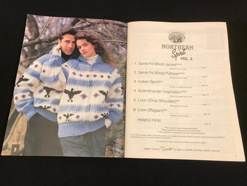 Vintage Sweater Knitting Pattern Book Sweaters Bernat Etsy