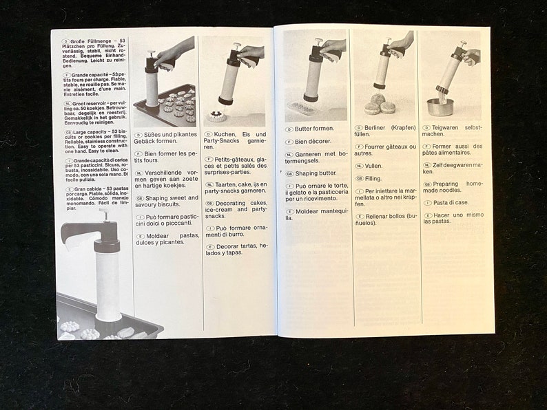 Vintage Cookie Press Leifheit Pastry Tip and Spritz Etsy