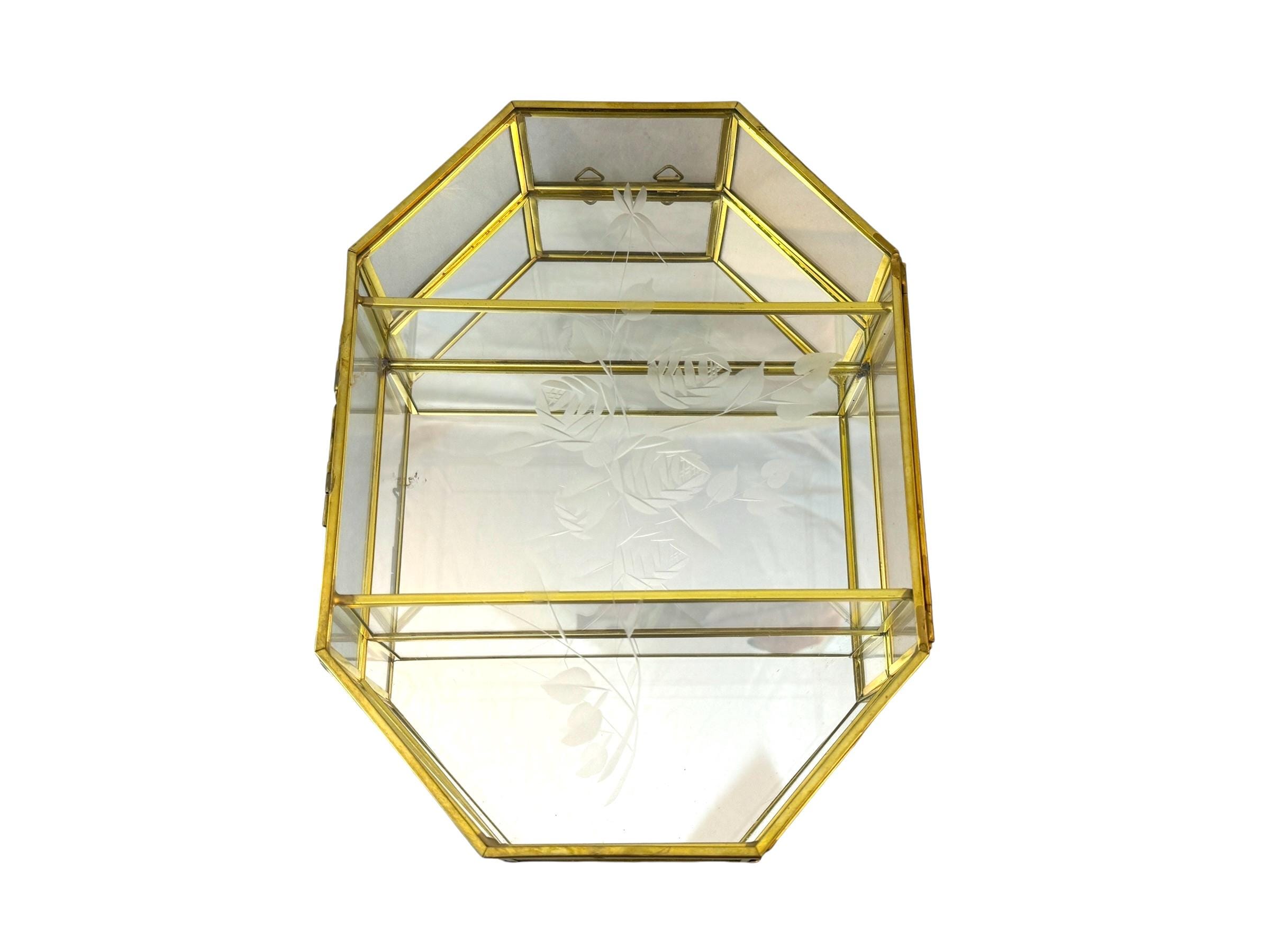 1980's　フランス　真鍮　金具　キュリオケース　テーブル　ディスプレイケース 1980's フランス 真鍮 金具 キュリオケース テーブル ディスプレイ