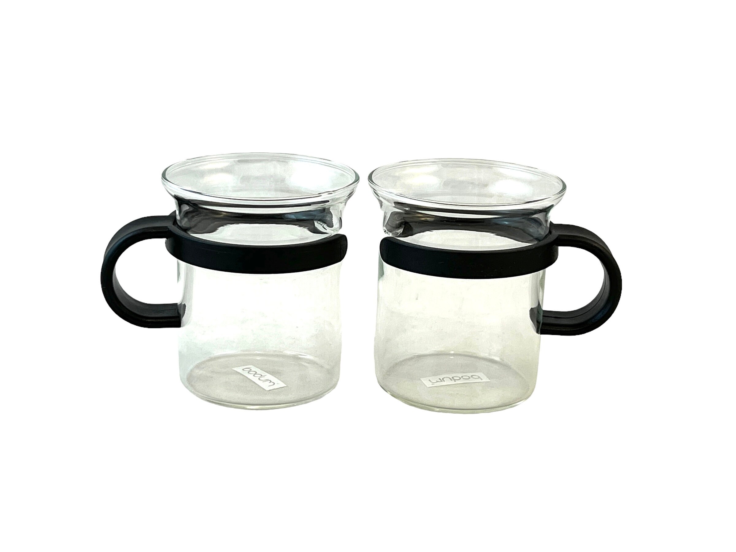 Vintage Bodum Coffee Mugs, Pair of Glass Cappucino Espresso Cups