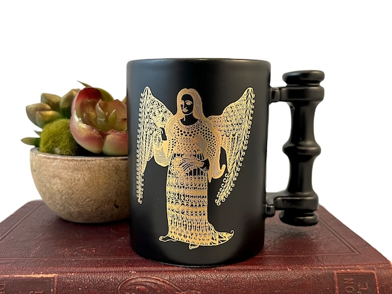 Vintage Virgo Zodiac Mug, Portmeirion Pottery John Cuffley Coffee Cup, Black and Gold, Astrology, Horoscope Star Sign Birthday Gift