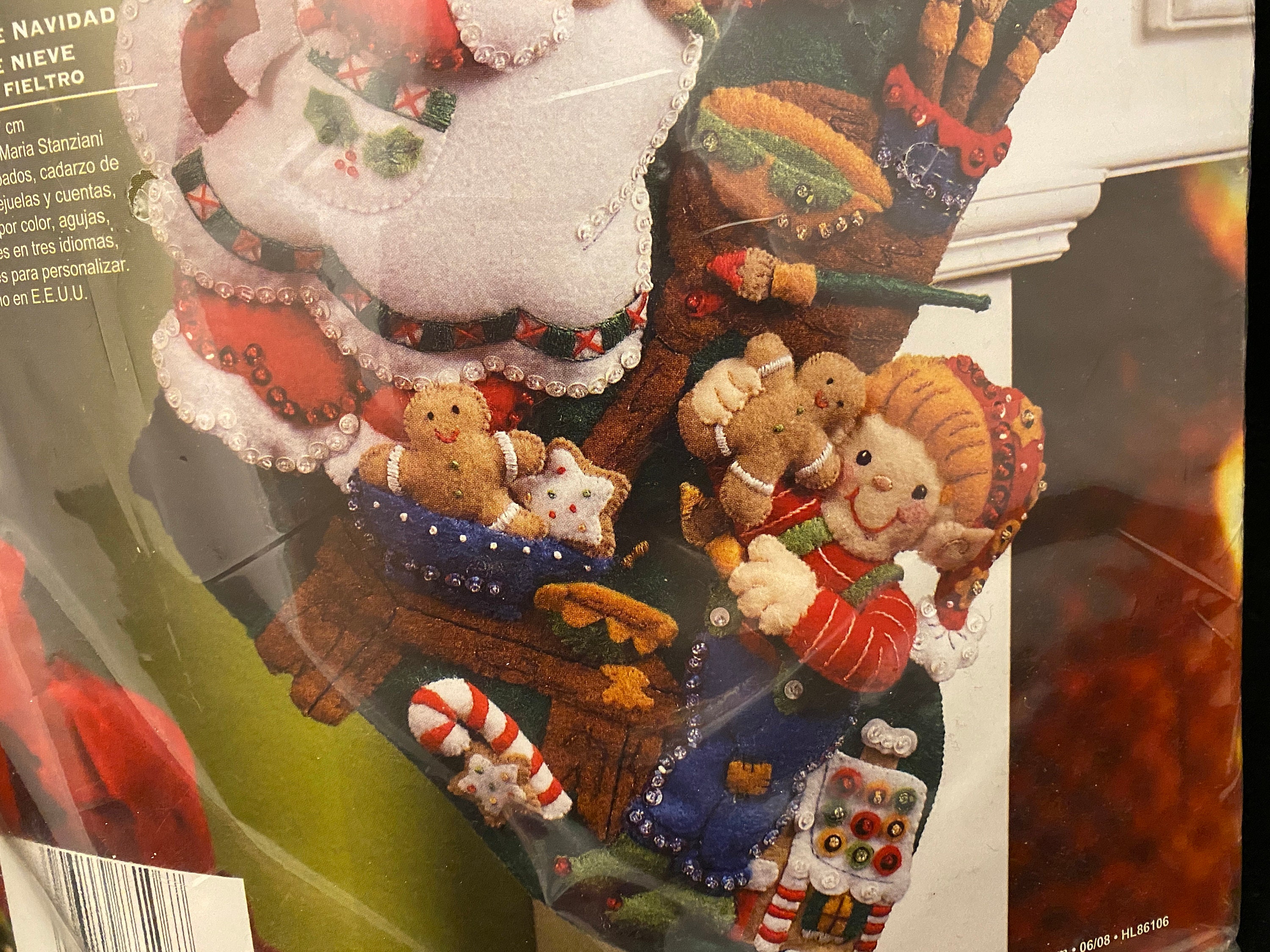 Bucilla Christmas Stocking Felt Applique Craft Kit Santa Elf | Etsy