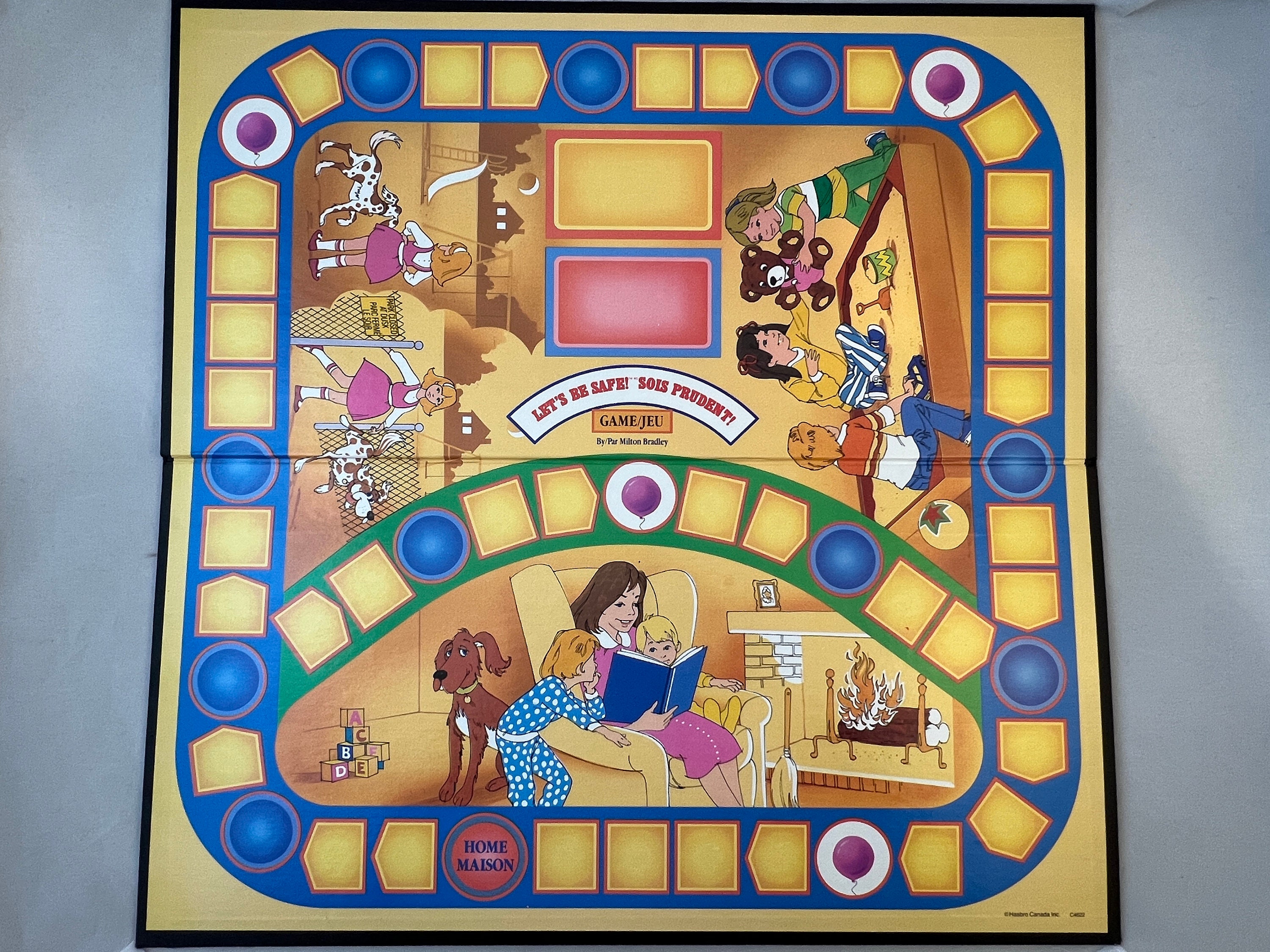Vintage Let's Be Safe Board Game, 1980's Milton Bradley, Kids and