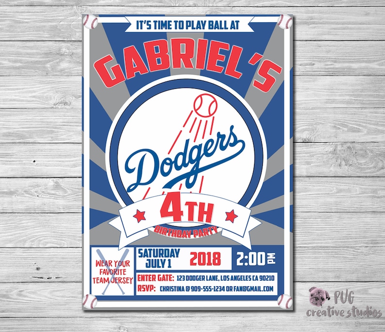 Dodgers Invitation Dodgers Party Invitation Baseball Party Etsy Dodgers Invitation Dodgers Party Invitation Baseball Party Etsy