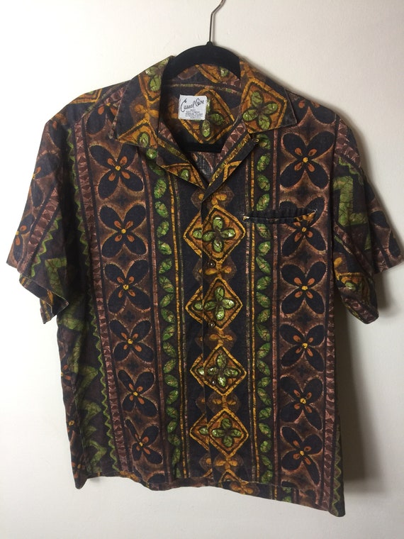 Vtg 50s 60s Casual Aire Reef Towers Honolulu Hawai