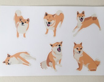 Shiba Inu Stickers \u2013 Set of 30