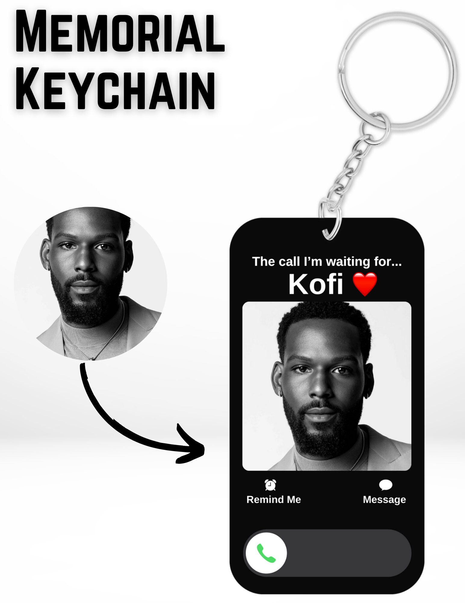 Memorial Keychain, the Call I Wish I Could Make, My Favorite Caller ...