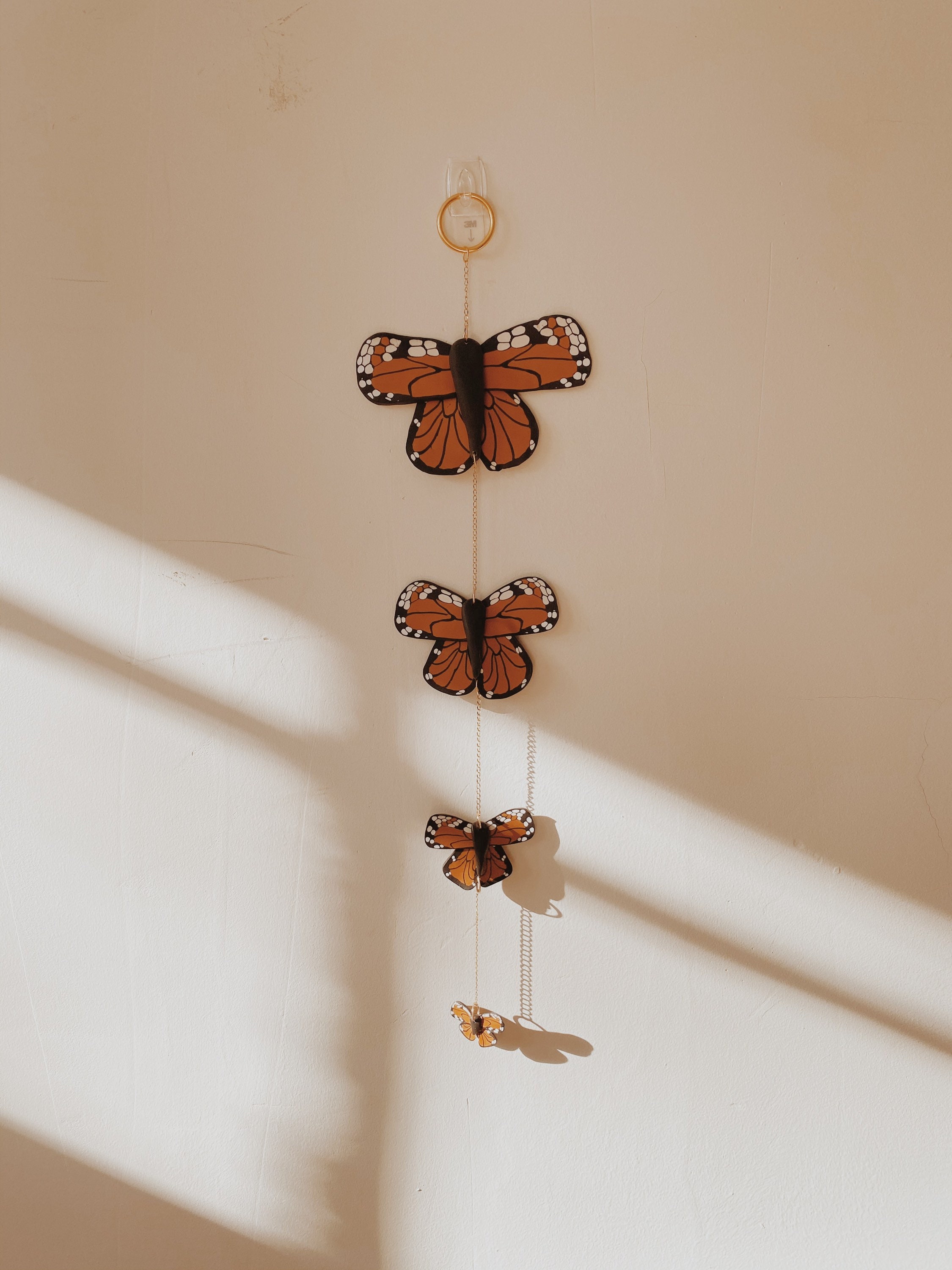 Monarch Butterfly Wall Hanging Boho Art