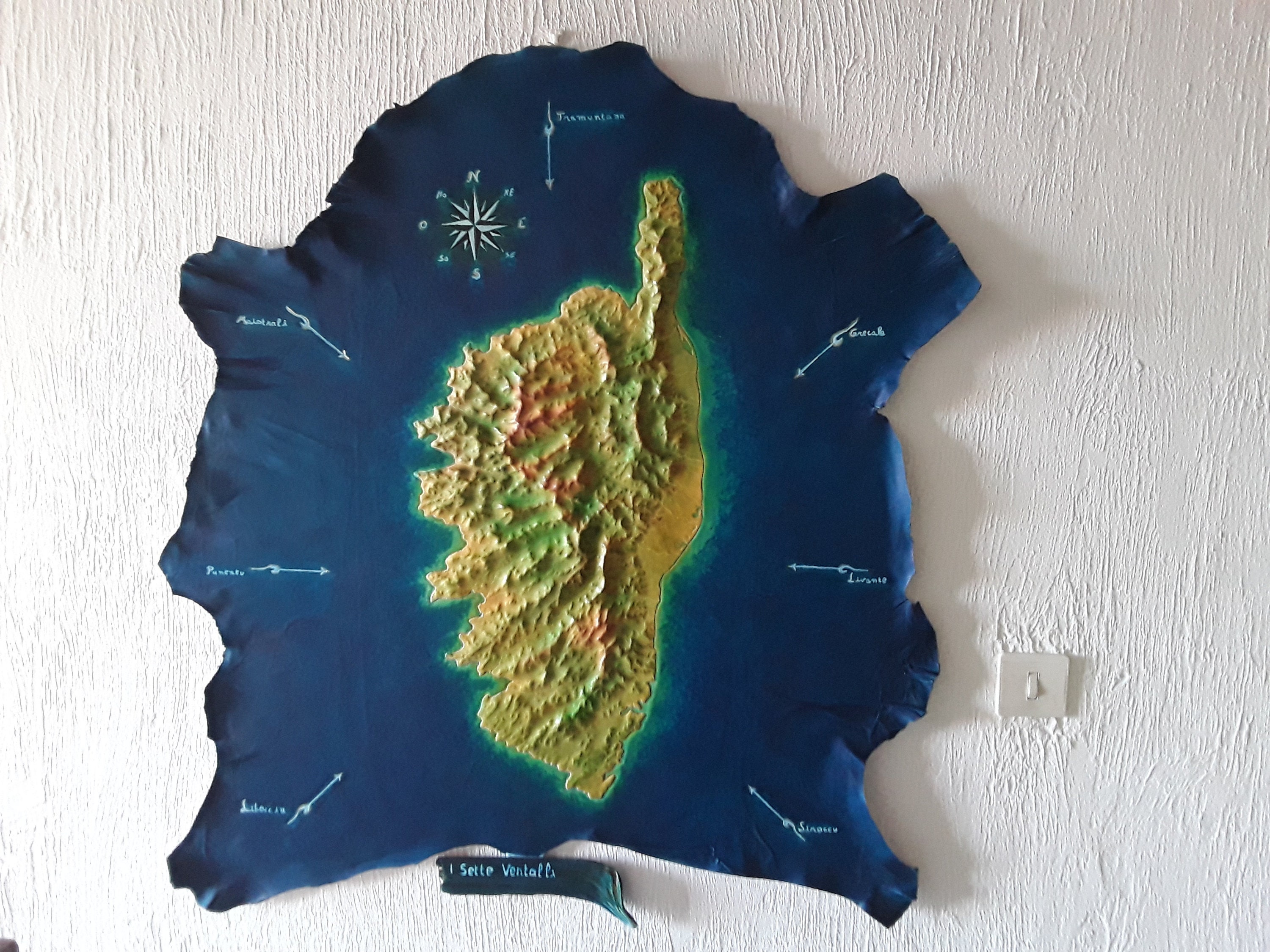 Carte en Cuir Les Septs Vents Corses