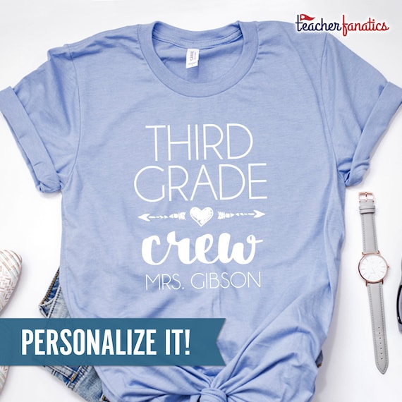 Third Grade Teacher T-Shirt First Day School 3rd Grade Crew Third Grade Teacher T-Shirt First Day School 3rd Grade Crew