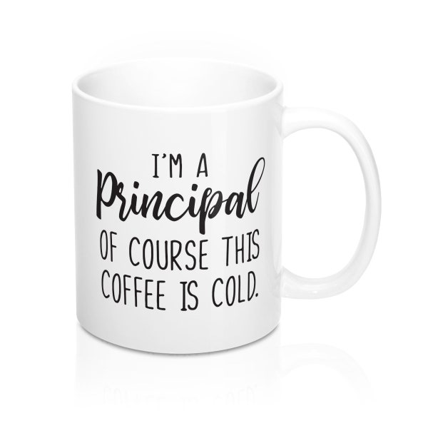 Funny Principal Mug, School Assistant / Vice Principal Coffee Cup, Sarcastic Gag Gift for Appreciation, Back to School, First Day Back