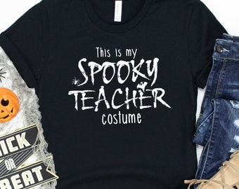 Teacher Halloween Shirt - This is My Spooky Teacher Costume - Funny Halloween Shirt for Teachers, Group Costume Idea