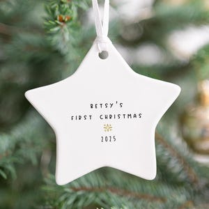 Baby's first Christmas Ornament, Personalised Baby Bauble, Baby Christmas Keepsake, Personalised Bauble