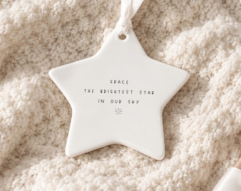 Adorno navideño conmemorativo por la pérdida de un bebé, recuerdo navideño para bebé, adorno personalizado