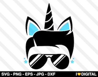 Download Unicorn Face SVG Vector Football Sports Png Eps Jpg Dxf | Etsy