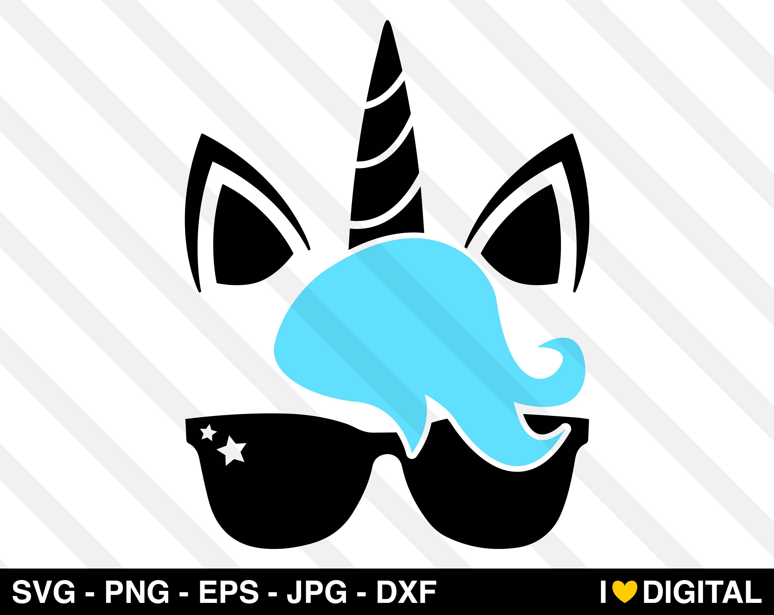Download Unicorn Face SVG Vector Png Eps Jpg Dxf Printable Art Cool ...