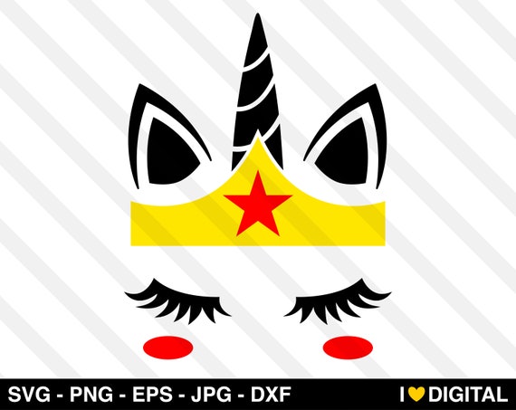 Download Unicorn Face SVG Vector Wonder Woman Superhero Png Eps Jpg ...