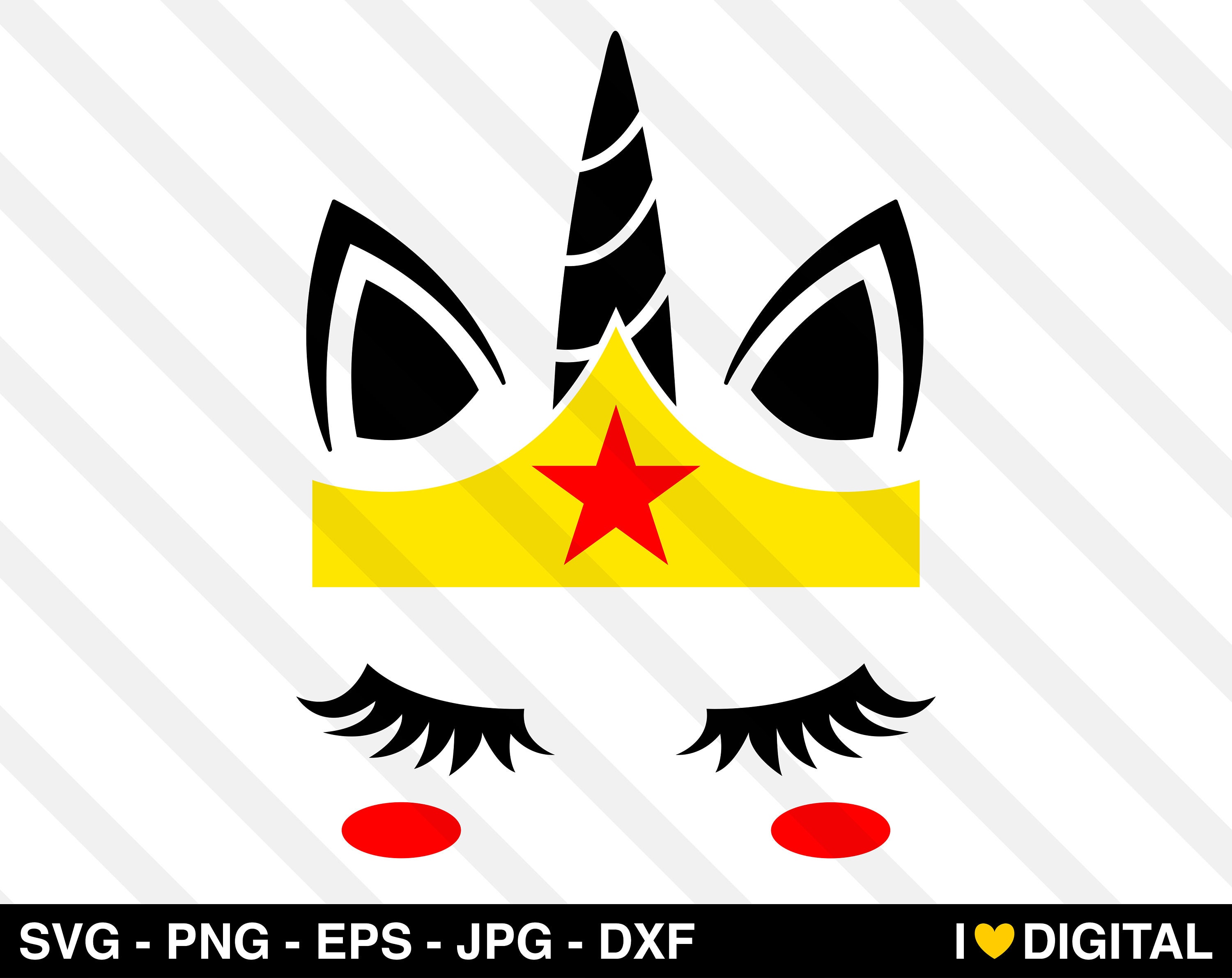 Download Unicorn Face SVG Vector Wonder Woman Superhero Png Eps Jpg ...