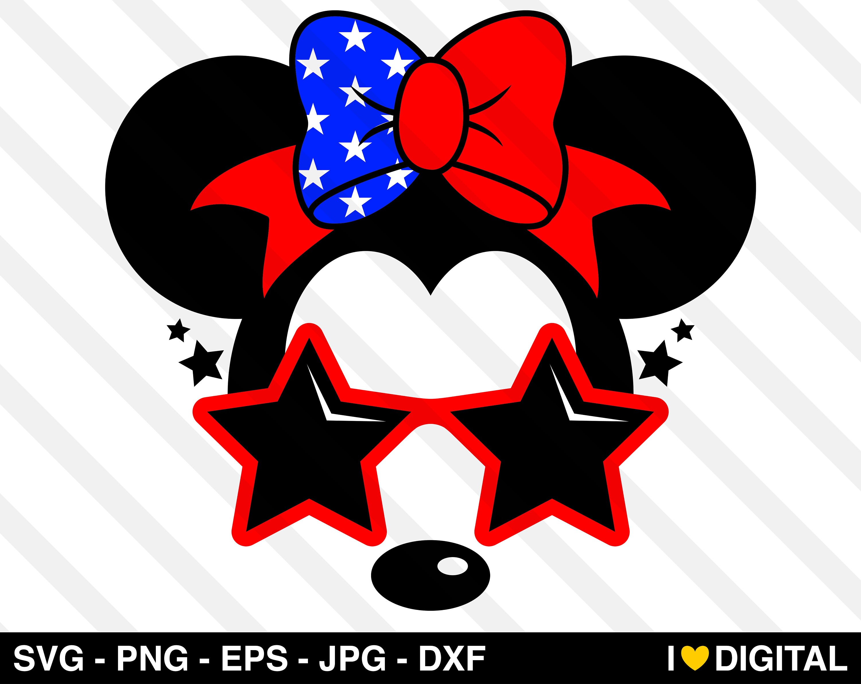Download Minnie Mouse Face SVG Vector Disney Mickey Usa America ...