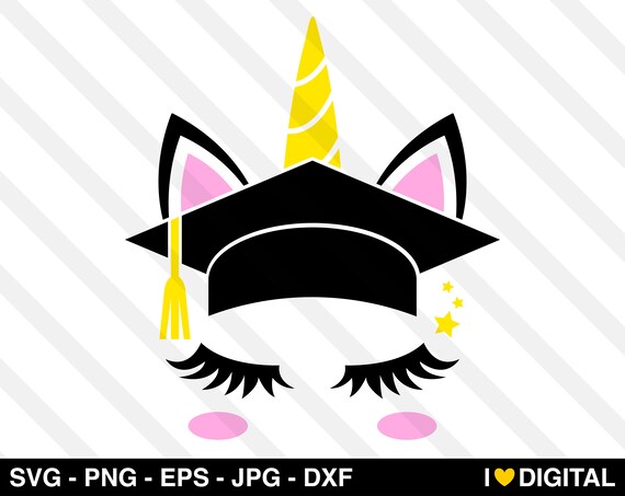 Download Unicorn Face SVG Vector Kindergarten Graduation School | Etsy
