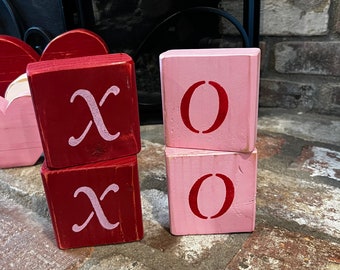 Rustic Heart Blocks