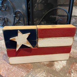 Rustic American Flag With Star