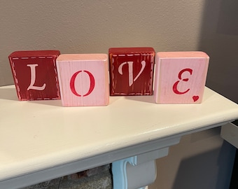 Rustic Heart Blocks