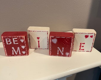 Rustic Heart Blocks