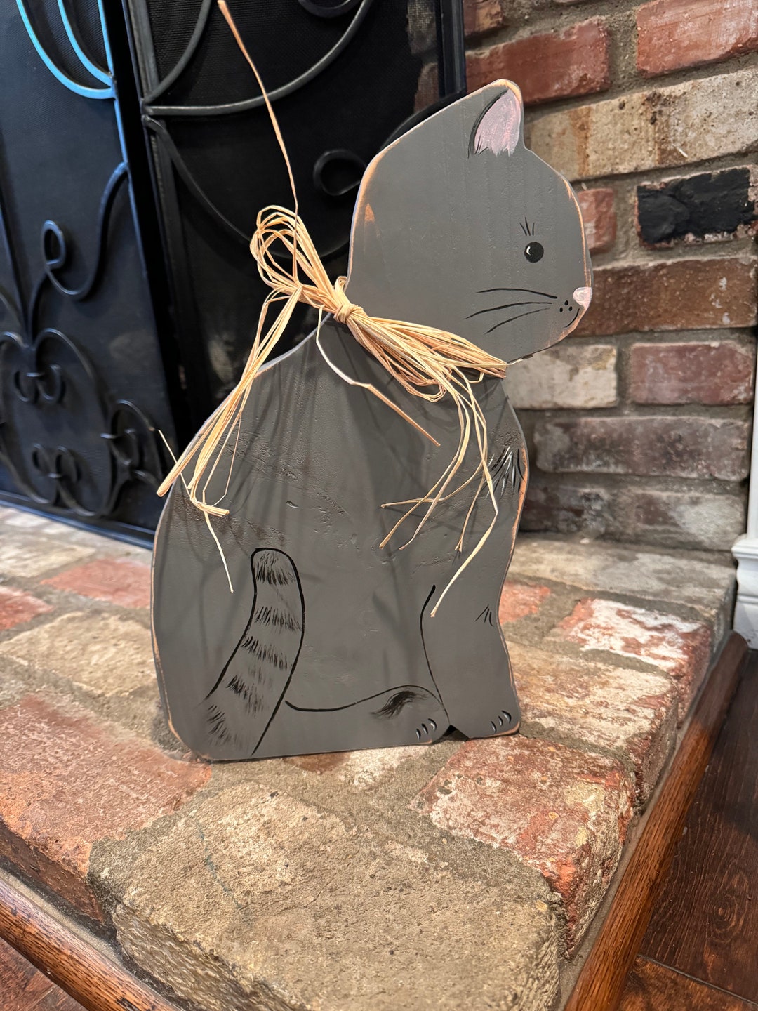 Rustic Wood Cat (large) - Etsy