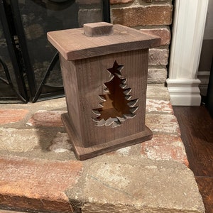Rustic Christmas Tree Lantern