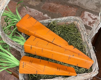 Rustic Wood Carrots