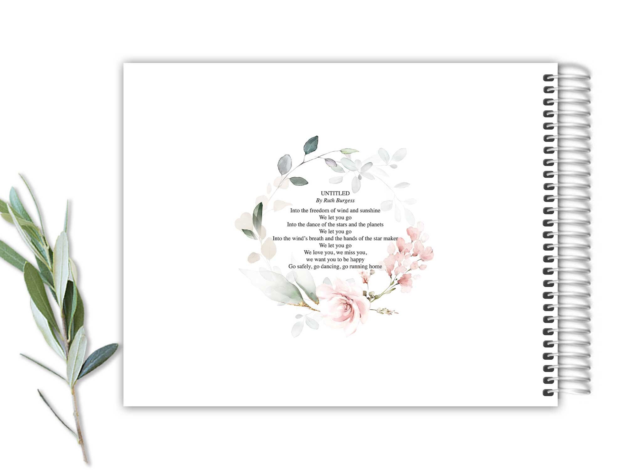 Memorial Service Guest Book A Life Remembered Funeral Guest Etsy