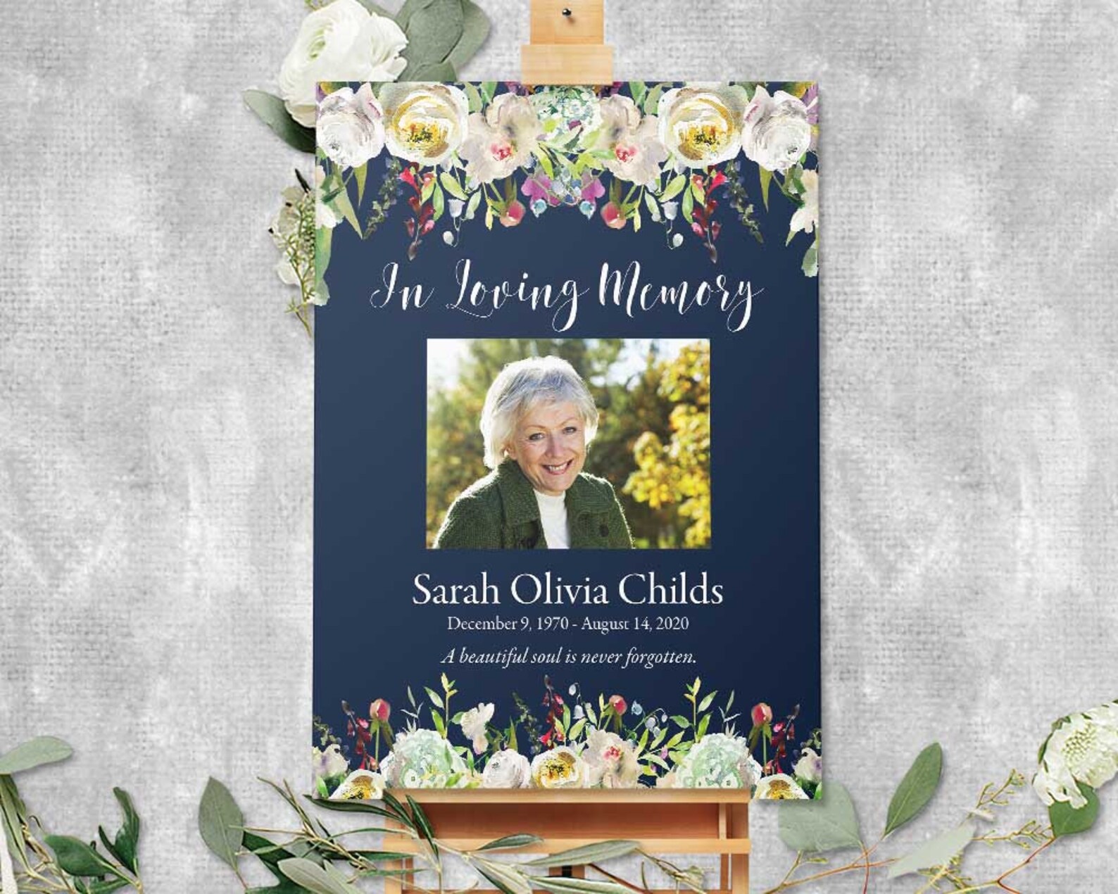 Funeral Picture Display Sign for a Celebration of Etsy