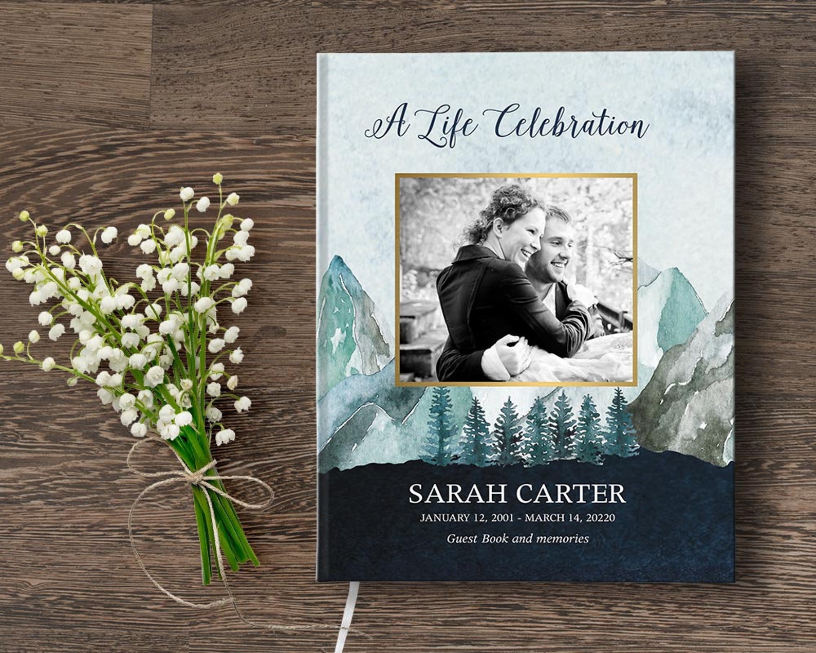 Funeral Guest Book Memorial Service Guest Registry A Life Etsy