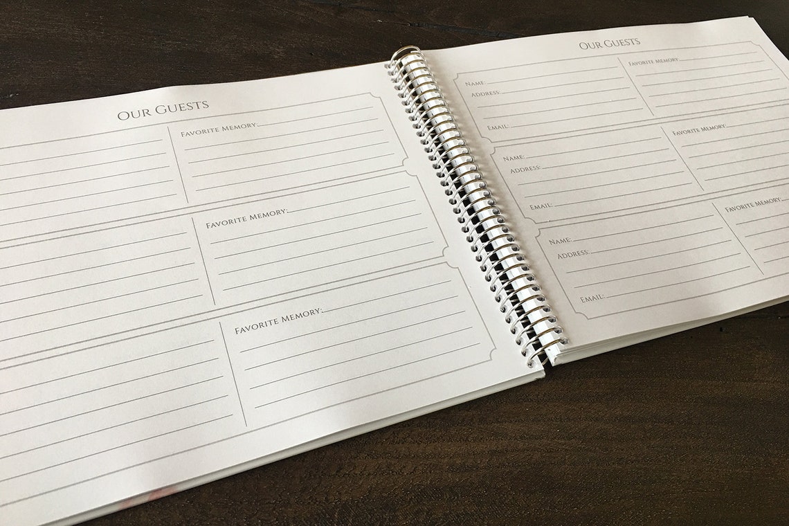 Funeral Guest book Remembrance Catholic Funeral Memorial Etsy