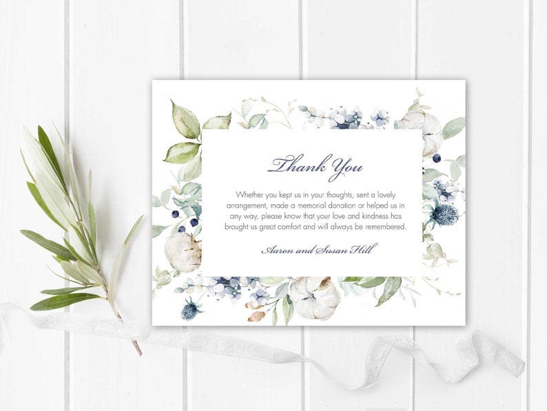 Funeral Thank You Cards Sympathy Acknowledgement Card Etsy Funeral Thank You Cards Sympathy Acknowledgement Card Etsy
