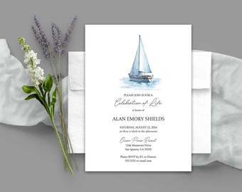 Celebration of Life Invitation Funeral Announcement Memorial - Etsy