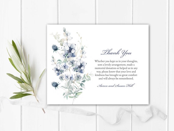 Funeral Thank You Card Custom Sympathy Acknowledgement Card Etsy Funeral Thank You Card Custom Sympathy Acknowledgement Card Etsy