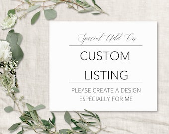 Custom Listing : Design Services Add On